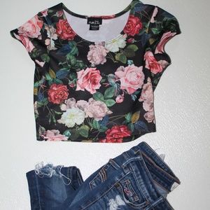 Adorable Floral Belly Shirt